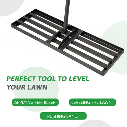 Level Lawn Tool with 78" Steel Handle