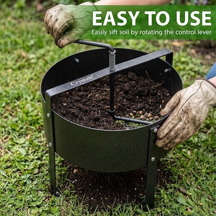 18L Rotary Garden Soil Sieve Compost Sifter