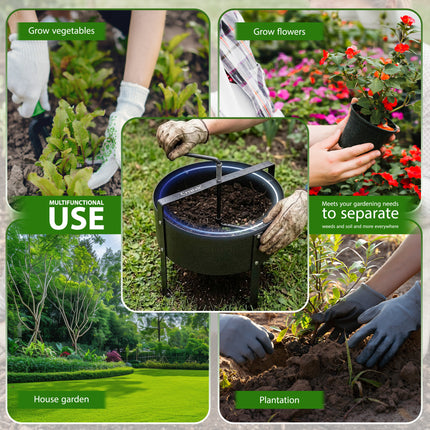 18L Rotary Garden Soil Sieve Compost Sifter