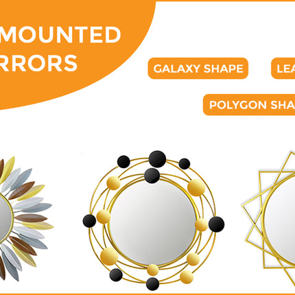 Polygonal Large Wall Mounted Mirror