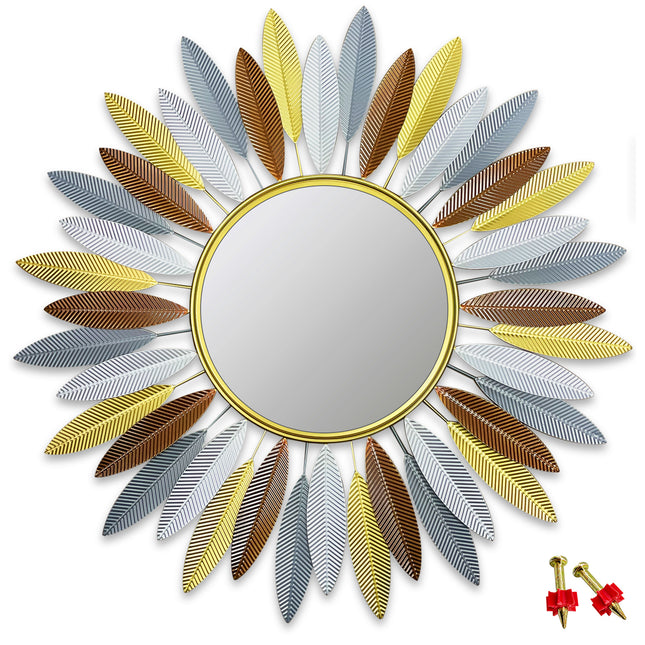 Golden Leaf Wall Mirror