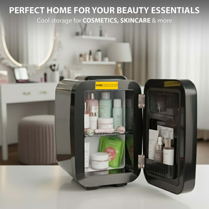 4L Mini Fridge with LED Mirror