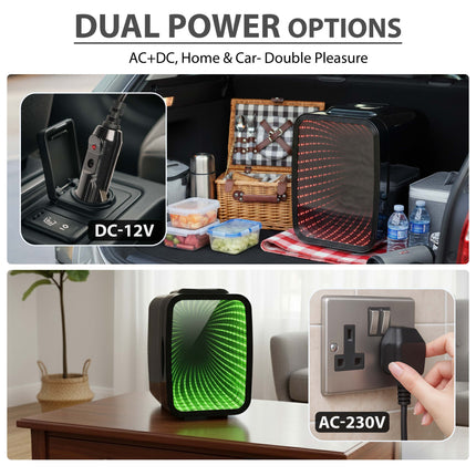 4L Mini Fridge with LED Mirror