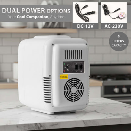 4L Mini Fridge with LED Mirror