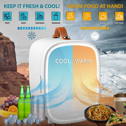 4L Mini Fridge with LED Mirror