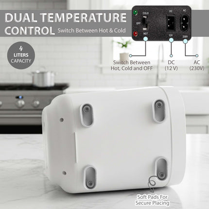 4L Mini Fridge with LED Mirror