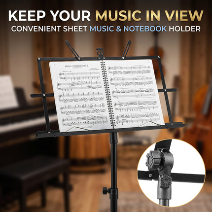 2 Tier Keyboard Z-Stand Mic & Phone Holder