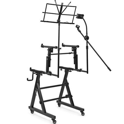 2 Tier Keyboard Z-Stand Mic & Phone Holder