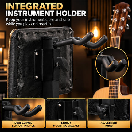 Padded Guitar Stool with Backrest