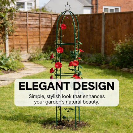1.9m Outdoor Garden Metal Obelisk Trellis
