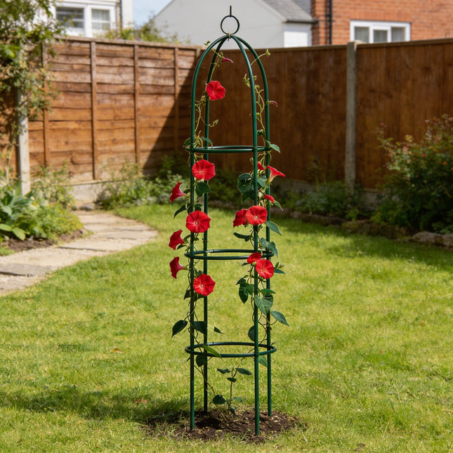 1.9m Outdoor Garden Metal Obelisk Trellis