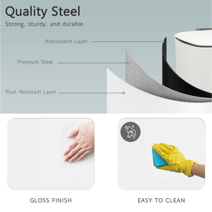 30L Square Pedal Bin – Stainless Steel, Soft-Close Lid