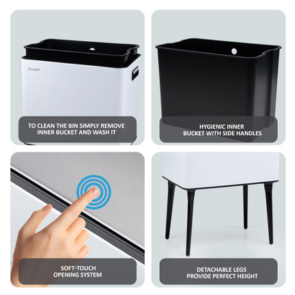 35L Press Top Rubbish Bin