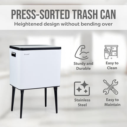 35L Press Top Rubbish Bin
