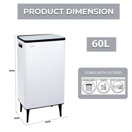 60L Dual Compartment Kitchen Bin