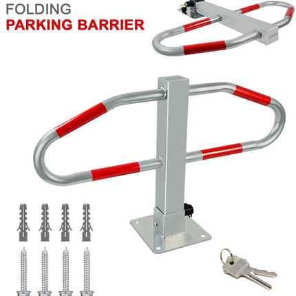 Foldable Parking Barrier Bollard - 73 x 18 x 46 cm