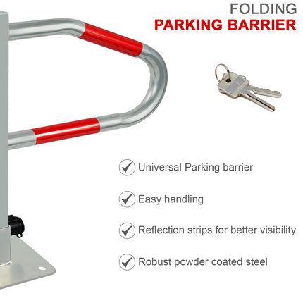 Foldable Parking Barrier Bollard - 73 x 18 x 46 cm