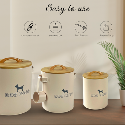 3pcs Pet Dog Food Storage Container Bin