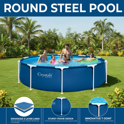 Crystals Steel Pro Frame Pool, 305 x 76 cm, Blue