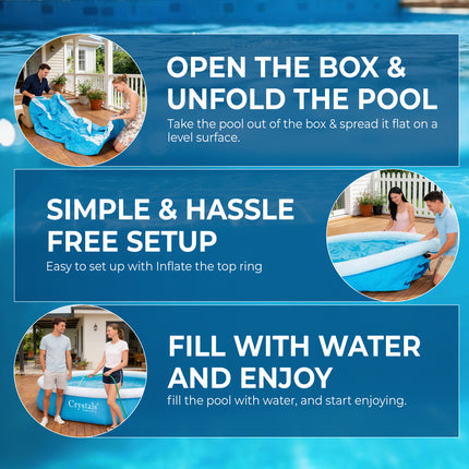 Crystals Inflatable Round Paddling Pool