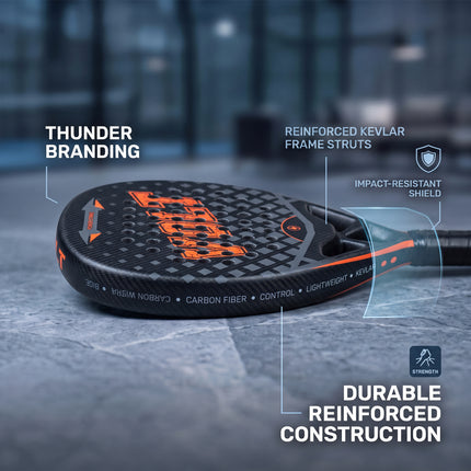 Padel Racket Carbon Fiber 375g & Bag