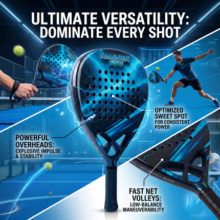 Padel Racket Carbon Fiber 375g & Bag
