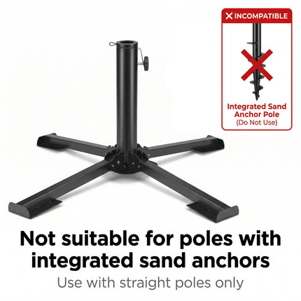 Foldable Parasol Base Black