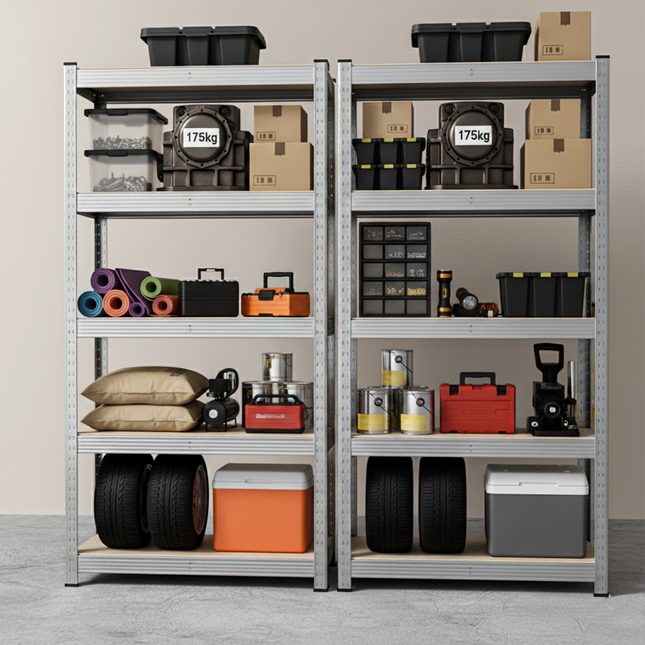 5-Tier Heavy Duty Garage Storage Racking Shelf - 150 x 70 x 30cm