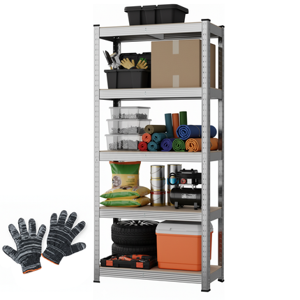 5-Tier Heavy Duty Garage Storage Racking Shelf - 150 x 70 x 30cm