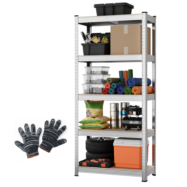 5-Tier Heavy Duty Garage Storage Racking Shelf - 150 x 70 x 30cm