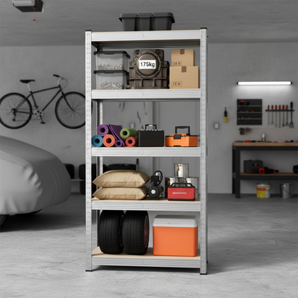 5-Tier Heavy Duty Garage Storage Racking Shelf - 150 x 70 x 30cm