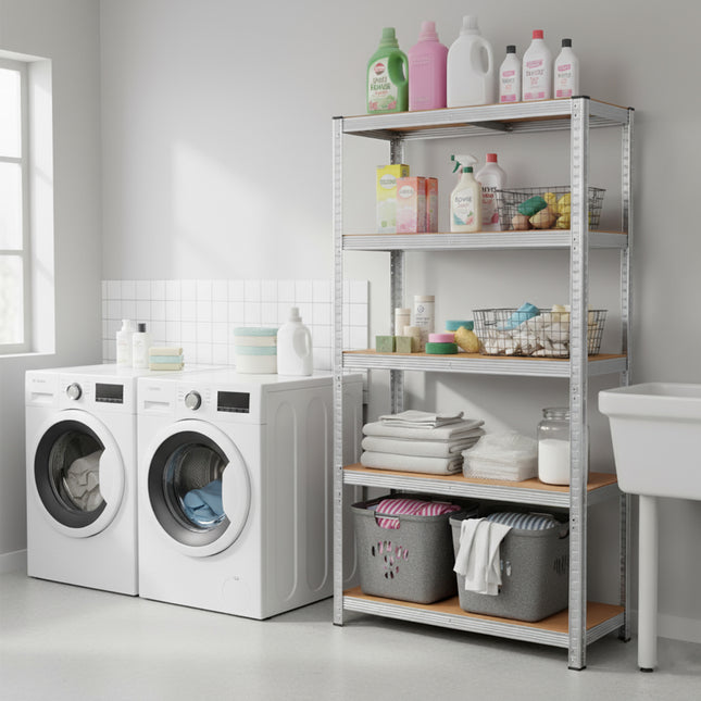 5-Tier Heavy Duty Garage Storage Racking Shelf - 150 x 70 x 30cm