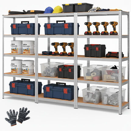 5-Tier Heavy Duty Garage Storage Racking Shelf - 150 x 70 x 30cm