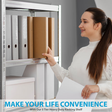 5-Tier Heavy Duty Garage Storage Racking Shelf - 150 x 70 x 30cm