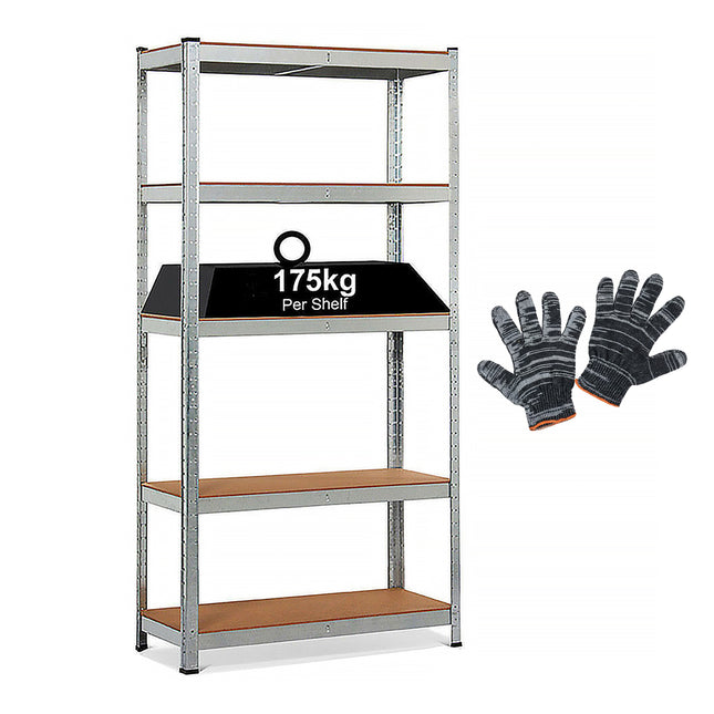 5-Tier Heavy Duty Garage Storage Racking Shelf - 180 x 90 x 40 cm