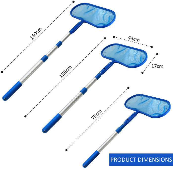 Long Handle Pool Net Swimming Pool Cleaning Net with Extendable Telescopic Pole