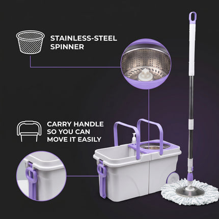 Steel Mop and Bucket Set Wringer