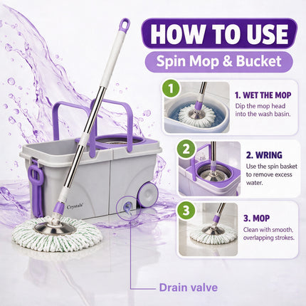 Steel Mop and Bucket Set Wringer