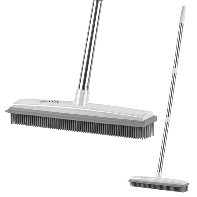 2 in 1 Rubber Broom Brush with Sweeper