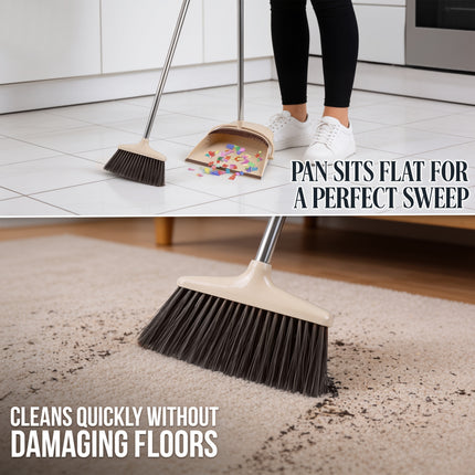 Long Handled Broom Dustpan Set