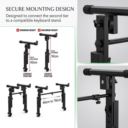2 Tier Keyboard Height Adjustable Stand