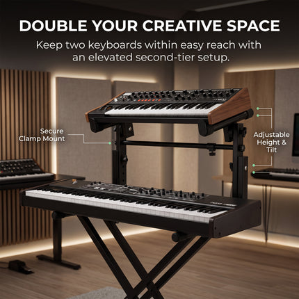 2 Tier Keyboard Height Adjustable Stand