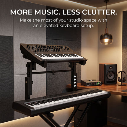 2 Tier Keyboard Height Adjustable Stand