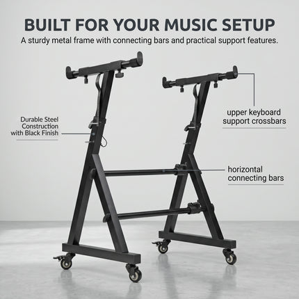 Z-Style Keyboard Stand with Wheels