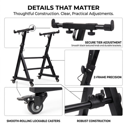 Z-Style Keyboard Stand with Wheels