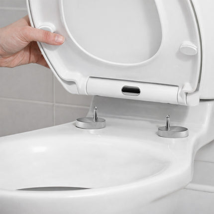 Slow Soft Close White Toilet Seat