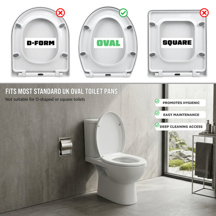 Soft Close Toilet Seat White