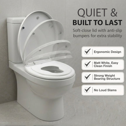 Adult Child Friendly Soft Close Toilet Seat