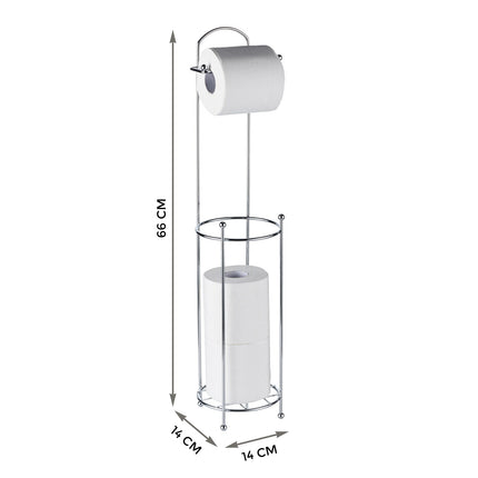 Toilet Roll Holder Free Standing - Chrome