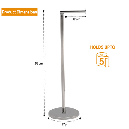 Toilet Roll Holder Free Standing - Chrome